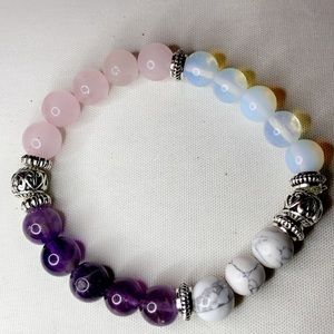 Handmade healing crystal bracelet